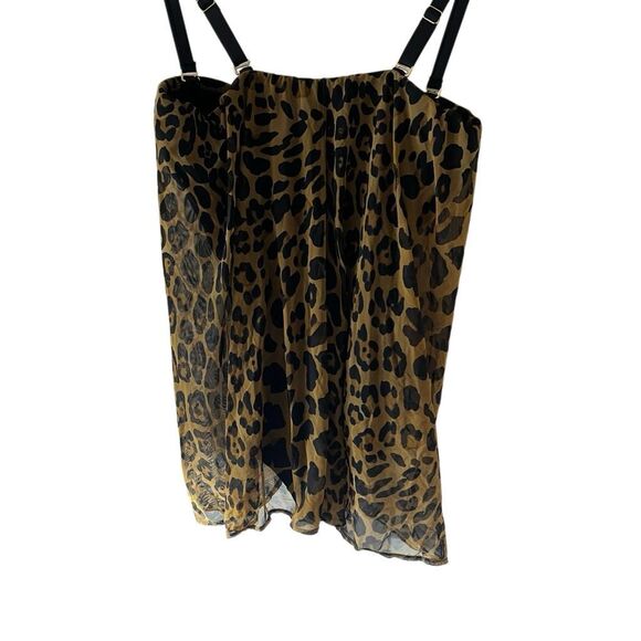 LAUREN By Ralph Lauren Ocelot Leopard Print Fly Away One-Piece Swimsuit Size 18 - Picture 8 of 13